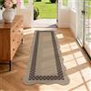 SHACOS Tappeto Passatoia per Corridoio Cucina 60x180cm, Aspetto di Juta, Tappeto Corridoio Lungo Moderno Antiscivolo Lavabile Tappeti Runner per Ingresso Cucina Lavanderia