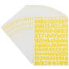 PATIKIL 20 Fogli Adesivi Con Lettere 2240 Pezzi Piccoli Adesivi In Vinile Lettere E Numeri Da 1/2 Pollice Per Cassette Lavagne Poster ing Bottiglie Decorazioni Per La Colore Giallo