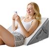 VeftBltrem Cuscino Antireflusso Adulti 3 Pezzi, Cuscino a Cuneo per Letto Regolabile | Cuscino Ortopedico Ergonomico in Memory Foam per Reflusso Gastroesofageo, Apnea Notturna