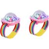 Lancoon Luce da discoteca, confezione da 2 pezzi, portatile, mini lampada LED portatile, per notte, stroboscopio, orologio da polso, ricarica USB, controllo vocale con ventosa, danza, DJ Club (rosa)