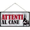 CARISPIBET Attenzione al cane! Cartelli di avvertimento per la vostra casa, pratici cartelli da esterno, targa per porta di casa 15 x 30 cm