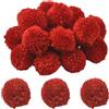 SUNNYCLUE 24 pz Palline di Pompon Rosse Palline di Pompon di Lana 1.5 pollici Soffici Morbide Decorazioni per Le Vacanze Appese Mini Rotonde Decorazioni di Pompon per Fai Da Te Artigianato Domestico C
