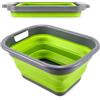 Generico Bacinella Pieghevole Bucato Multiuso con Manici 12 Litri Bacinella Salva Spazio Cesta Pieghevole Catino Secchio Portabiancheria Plastica Silicone Bacino Cesto Verdure per Campeggio Casa Picnic Camper