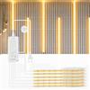 Enteenly Striscia LED COB 6 x 1 m, Dimmerabile con Controllo Touch, per Pannelli Acustici, Armadi, Cucine, Cantinette per Vini, Vetrine e Illuminazione di Scaffali, 3000K