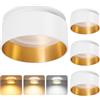 KYOTECH Faretti led Soffitto Moduli LED Sostituibili,Faretto Led Interno Dimmerabile,Regolabile 3000K/4000K/6500K,Faretti Led da Incasso per Cartongesso, 4.9W 500LM,Diametro Foro 65-68mm Set di 4