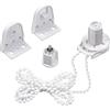 Rollerhouse Kit di riparazione/hardware di ricambio per tende a rullo, compatibile con tubo ombreggiante da 25 mm, con staffa in metallo, catena a perline e tappo terminale