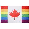 AZ FLAG Bandiera Canada gay 90x60 cm Gay Poliestere 100D 2 Occhielli | Uso interno ed esterno bandiera decorativa Canada Rainbow doppie cuciture e bordi rinforzati con occhielli metallici
