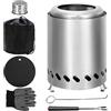 Tel Charme * Braciere da tavolo senza fumo - Braciere portatile in acciaio inox aggiornato 2025 per campeggio, patio, giardino | Rack flusso d'aria, gancio, borsa per il trasporto, guanti, tappetino resistente al