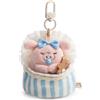NICI Set Peluche Maialino Onk 7 cm con Orsetto e Lettino con Moschettone in Scatola Regalo 8,5x6,5x10 cm - mymochi Lifestyle, Kawaii da Collezione | 63453