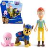 Paw Patrol Paw Patrol Set di Figure di Chase e Capitano Turbot con Figura di Giocattolo del Bambino Polpo, Giocattoli per ragazzi e ragazze a partire da 3 anni