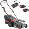 AL-KO Tosaerba a batteria 34,6 Li Comfort, larghezza di taglio 34 cm, regolazione dell'altezza di taglio centrale, per prati fino a 400 m², con 2 x 18 V (2,5 Ah) e doppio caricatore