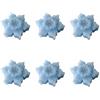 Cereria Di Giorgio - Confezione da 6 Candele a Forma di Fiocco di Neve - Colore Dusty Blu - Diametro 8 cm - Idea Regalo Natale - Artigianale - Christmas Collection