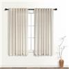 KOUFALL Farmhouse Kitchen Curtains Sets for Windows Over Sink,Boho Linen Rustic Sheer RV Curtains for Camper Windows,45 Inch Long,Tan Beige