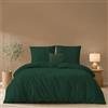 Twinzen - Copripiumino Matrimoniale 260x240 cm con 2 Federe 65x65 cm | Sacco Piumino Matrimoniale · Microfibra Ultra Morbida · Verde · 3 Pezzi · OEKO-TEX · Chiusura con Cerniera · Resistente
