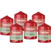 Bolsius - Candela a colonna liscia - Rossa - 8 cm - 6 pezzi - Candele decorative - Contiene cera naturale a base vegetale - Senza olio di palma