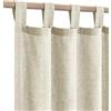 KOUFALL Flax Linen Curtains Long for Living Room 2 Panels Tab Top Light Filtering Energy Efficient Burlap Cotton Textured Large Beige Outdoor Curtain for Sliding Door Patio French Country Decor Tan, 52x108