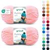 120 Gründl Funny Uni - filato ciniglia morbido e spesso - lana ciniglia per uncinetto e maglia - - coperte e accessori - 100% poliestere - 2 gomitoli da 100 g / 120 m - ferri n. 5-6 - albicocca