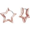 FindChic Orecchini a Stella Piccola per Donna, Orecchini Anallergici Donna, Ago in Argento 925, Corpo in Acciaio Inox, 20/30mm, Argento/Oro 14K/Nero/Oro Rosa, Regalo Compleanno