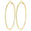 JEMARA Orecchini a cerchio da donna in acciaio inossidabile ipoallergenico grandi e sottili orecchini a cerchio in oro leggeri grandi cerchi Aretes de Acero Inoxidable para Mujer 30/40/50/60 MM, 50mm