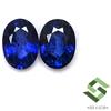 SBI Gems 2,66 Cts Zaffiro Blu Naturale Taglio Ovale Paio 8x6 Mm Gemme Sciolte Calibrate