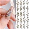RUNRAYAY 20 ciondoli per nail art a forma di serpente con strass, borchie per unghie 3D con diamanti per accessori per unghie, decorazione di gioielli per unghie retrò per decorazioni （Piccolo）