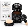 MatiLab Scacco Ricrescita, Polvere Ritocco Ricrescita Capelli Professionale, Copertura Radici Bianche e Diradate, Effetto Naturale, Lunga Tenuta per Uomo e Donna (Marrone Medio)