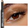 Lestpola Ombretto con glitter, marrone glitterato, impermeabile, durevole, cremoso e setoso, facile da usare, altamente pigmentato, shimmer ombretto, trucco per donne 07, marrone shimmer