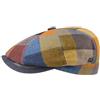 LIERYS City Bic Coppola Wide Fit Berretto Piatto Quadri Multicolore Pelle Made in Italy Uomo Primavera Estate