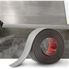 Zayejod Striscia di Transizione per Pavimenti in Laminato Striscia di Soglia Profilo di Transizione Autoadesivo PVC e Vinile, Striscia di Giunzione per Pavimenti, 5cm Grigio,3 metri