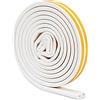 Gvolatee Guarnizione Finestra 9mm X 6mm, Nastro Sigillante Autoadesivo, Paraspifferi Porta Finestre In Gomma, Striscia di Schiuma per Anti Freddo, Isolamento Acustico, Anti-Collisione (24M)