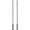 QUARKZMAN 2pz H2,5 Chiavi a Brugola per Punte da Trapano 2,5mm Punte Metriche Piane 1/4 Attacco Esagonale 200mm (8) Punta Cacciavite Esagonali Magnetico Lungo Industriale per Viti