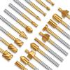 EEEKit 20 Pezzi HSS Legno Intaglio Set, Rotary Cutter Punte Trapano Router Legno per Utensile Rotante con 3mm Gambo