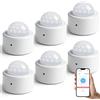 Leikurvo 6 rilevatori di movimento Zigbee: sensore di movimento PIR, rilevatore di movimento intelligente WLAN per Smart Life/Tuya App, ambienti di sicurezza intelligenti e controllo della luce (ZigBee Hub