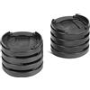 Ausla Rialzi Regolabili per Mobili, 8 Pezzi, Plastica Antiscivolo, Diametro 8,5 cm, Nero