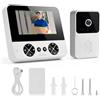ExKeen Campanello Video Senza Fili Esterno con Fotocamera - IP65 Impermeabile 1080P HD - Schermo IPS da 4,3 Pollici Interfono Video - Visione Notturna a Infrarossi e Audio Bidirezionale - Campanello Senza