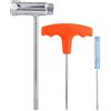 OEBUAFI Set di attrezzi per motosega in metallo, 3 pezzi di custodia per chiave inglese per la riparazione di manutenzione, attrezzature da giardino, kit hardware di progetto