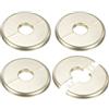 M METERXITY 4-Pack Flangia Divisibile Da Parete, Per Tubo OD 0.8 Pollici/20mm Piastra ABS Rotonda Autoadesiva Copritubo Per Tubi Dell'Acqua/Rubinetti [Tonalità Oro]