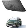 SHAOHAO Compatibile con Citroen C3 Aircross CC24 2024-2026 Ombrello parasole per auto Parasole per parabrezza Facile da riporre Maniglia con cordino Protezione UV Accessori parasole
