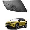 SHAOHAO Compatibile con Toyota Yaris Cross SUV 2020-2026 Ombrello parasole per auto Parasole per parabrezza Facile da riporre Maniglia con cordino Protezione UV Accessori parasole