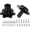 Jenngaoo Adattatore Universale per Mozzo a Sgancio, Adattatore per Mozzo a Sgancio Rapido a 6 Fori Kit a Scatto Strumento di Riparazione Auto per Race Rally Motorsport(Nero)