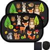 FINEVERNEK Tendine Parasole Auto Bambini,2 pezzi Tendine Parasole per Auto,Parabrezza Finestrino Laterale Protezione Solare 99% dai Raggi UV,Autoadesivo,con Panno per Pulizia, 49X31.5cm