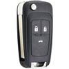 kuyuansu 3 pulsanti Guscio chiave per Chevy Camaro Cruze Chevy Equinox Sonic Terrain | HU100 Blade,Flip pieghevole Remote Car Key Fob Cover Case Shell