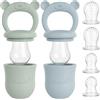 Broemba Ciuccio per Frutta Bebè Set 2 Ciucci Senza BPA Silicone Verde/Blu