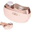 AURIVEE® Tagliaunghie Elettrico con LED e 3 Velocità, Taglia e Limalo Automatico 2-in-1, Ricaricabile con Contenitore di Raccolta per Neonato, Bambini e Adulti (Rosa)