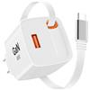 envircell 45W Caricatore con Cavo Retrattile USB C, GaN 2 Porte Caricabatterie Rapido with Cavo Spina Adattatore Alimentatore, Compatibile con Samsung, MacBook, iPhone17/17 Air/17 pro/17 Pro Max