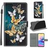 KENHONER Cover Compatibile con Xiaomi Redmi Note 10 5G / Poco M3 Pro 5G, Premium Pelle PU Portafoglio Flip Libro Custodia per Redmi Note 10 5G [Protezione Completa] - Farfalla