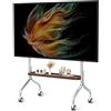 CNTSLNB Supporto TV Ruotabile per schermi da 32 a 75 Plasma/LCD/LED, Supporto TV mobile con ripiano in legno, Supporto TV con ruote, Adatto per negozi, appartamenti, uffici, Capacità di carico 50 kg Max