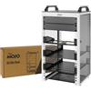 Tecmojo Mini Rack da Tavolo da 10 Pollici 9U, Profondità 200mm, Armadio di Rete, con Alloggiamento per SBC, Scheda Adattatore da Micro-HDMI a HDMI, Pannello di Copertura, Bianco