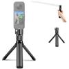 PULUZ Action Camera Mini treppiede pieghevole con manico rotante per Insta360 X3/X4/X5/ONE X2/X/RS e GoPro Hero/DJI, PULUZ 1/4 vite da tavolo Bullet Staffa oraria giunto cardanico