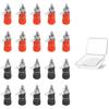 Qneneam 20 Presa a Banana Professionali da 4mm, Connettore Banana Jack Terminale del Binding, Connettori Femmina per Pannello Altoparlanti e Apparecchi Audio, Incluso Contenitore Portaoggetti 10 Neri 10 Rossi